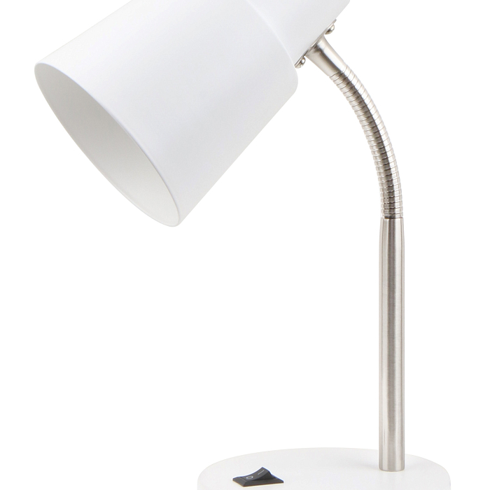 Настольная лампа NewRgy 2031ATL MATT WHITE+SATIN NICKEL