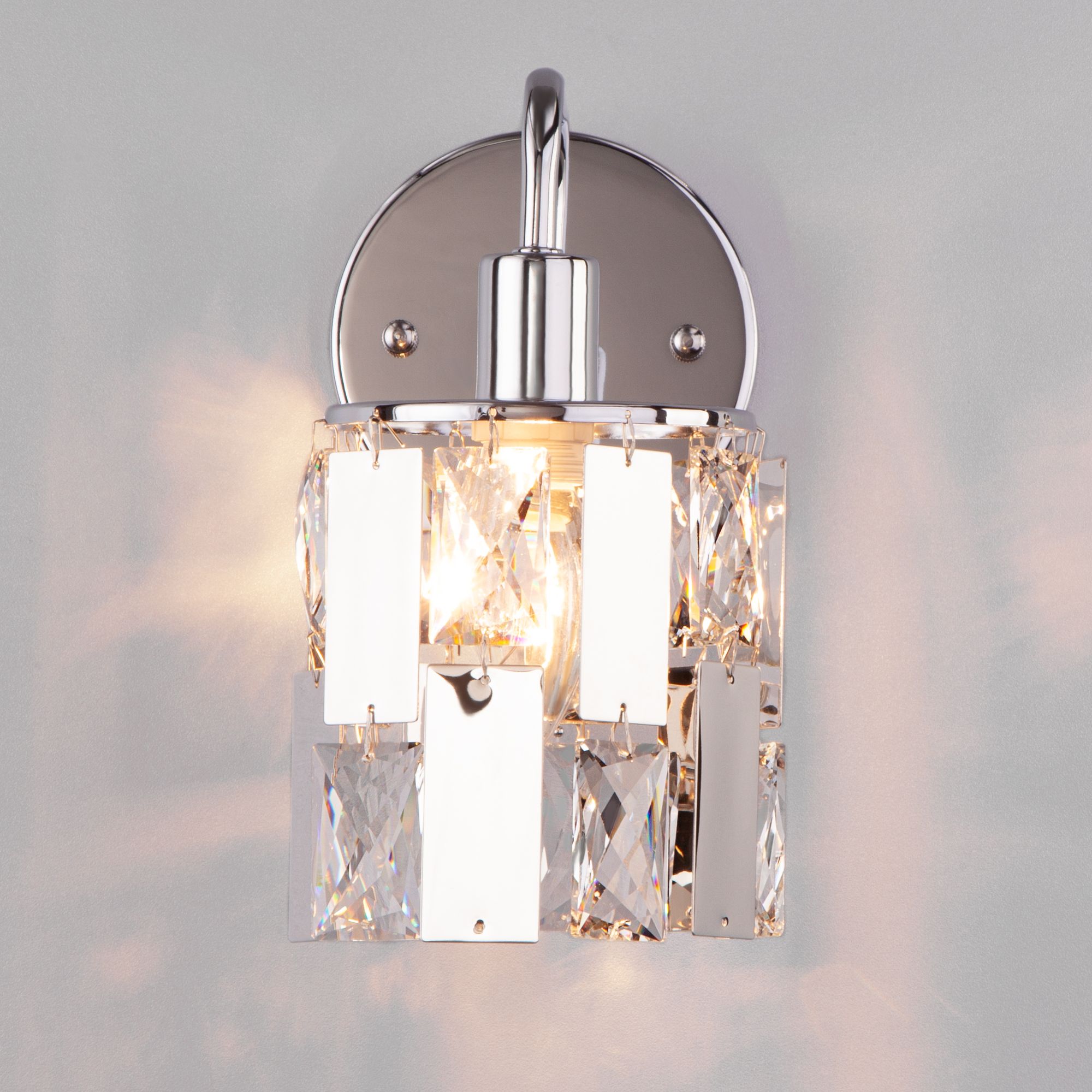 Светильник Eurosvet 10101/1 хром/прозрачный хрусталь Strotskis