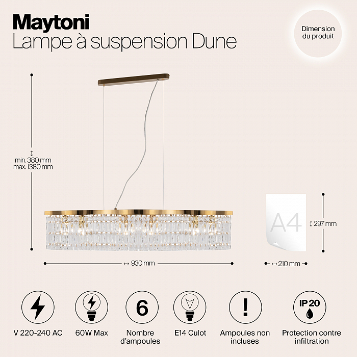 Светильник Maytoni DIA005PL-06G