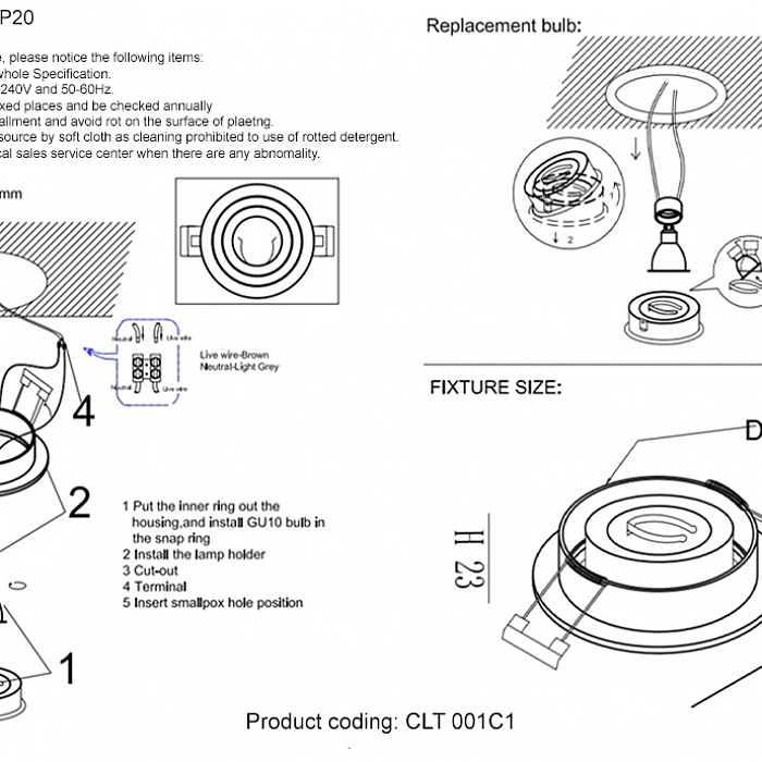 Светильник Crystal Lux CLT 001C1 WH