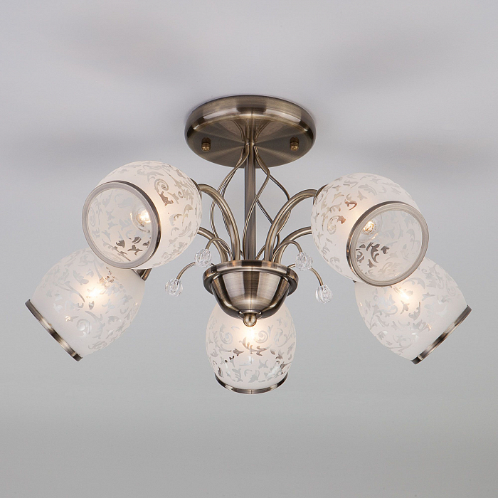 Люстра Eurosvet 30026/5 античная бронза