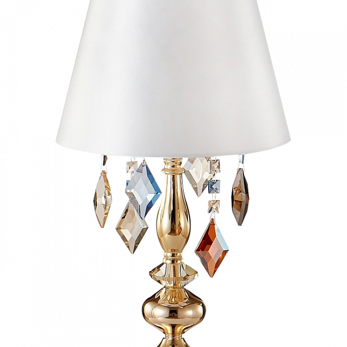 Настольная лампа интерьерная Crystal Lux MERCEDES LG1 GOLD/COLOR