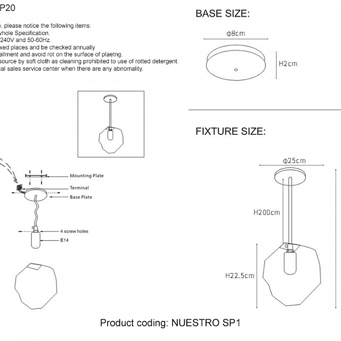 Светильник Crystal Lux NUESTRO SP1 CHROME/BLUE